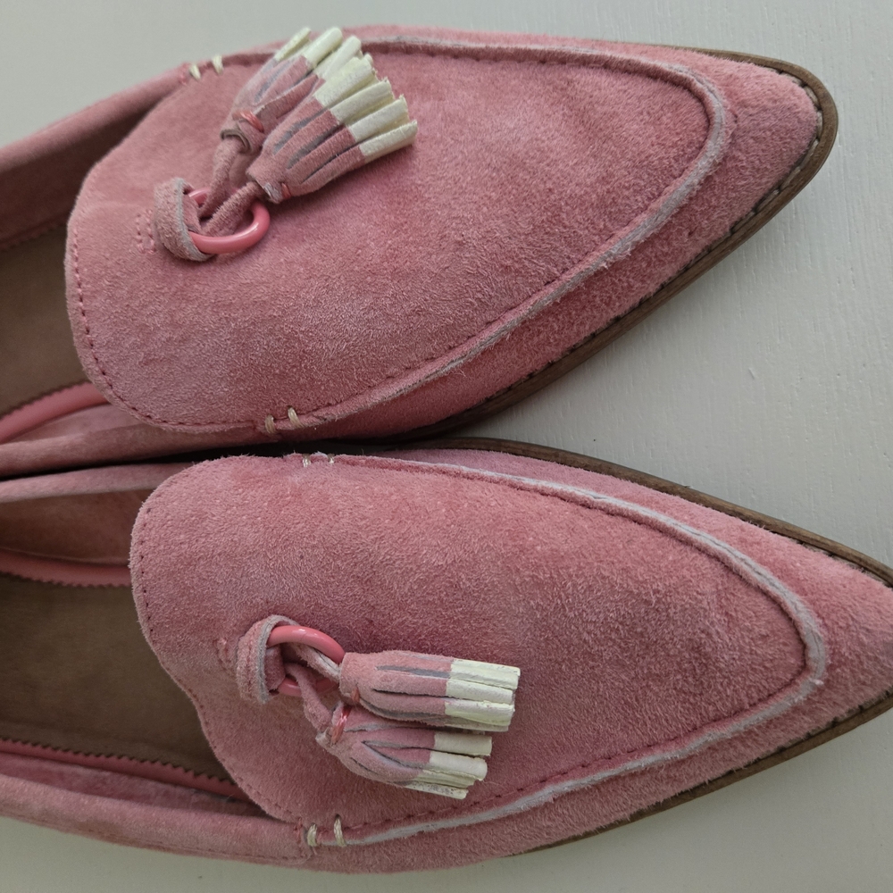Sperry Pink Suede Tassel Loafers - Picture 4 of 6